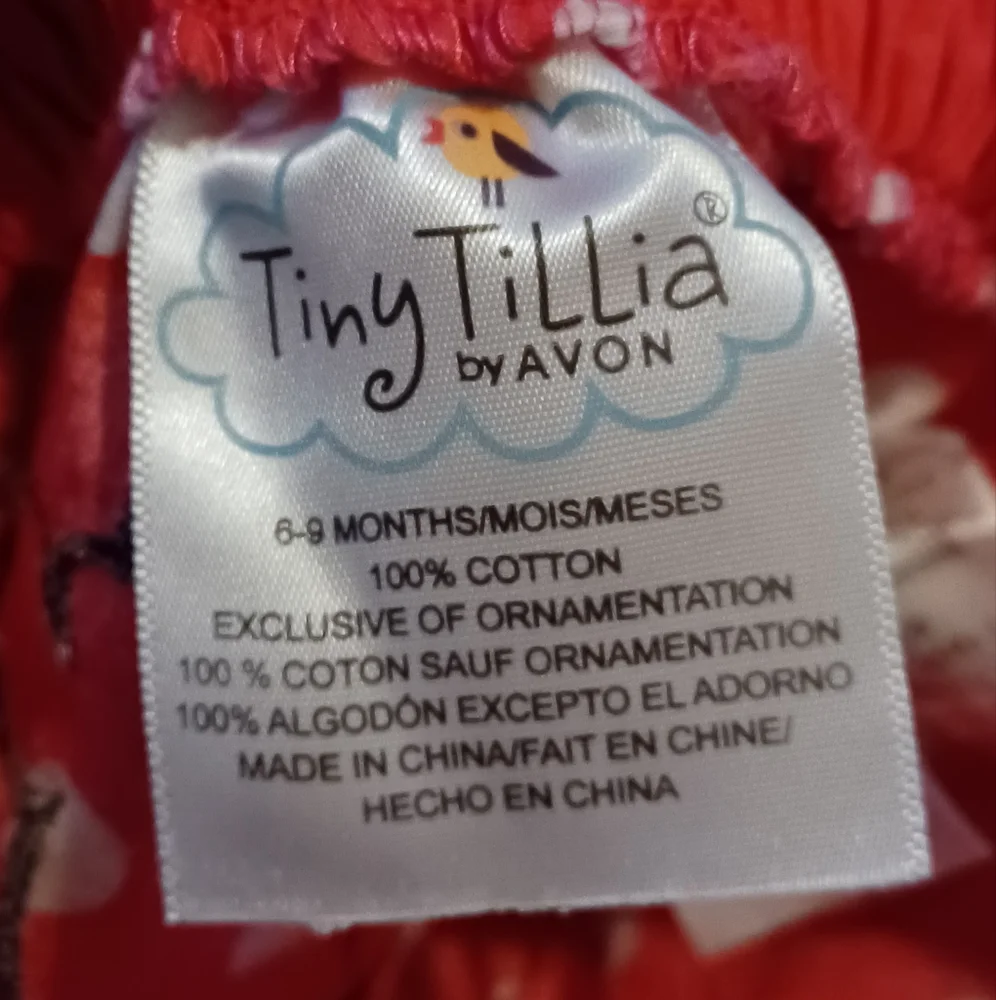 Tiny Tillia by Avon cow polka dots diaper cover Pink and White